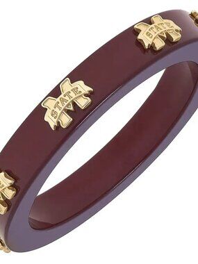 Canvas Style Mississippi State Bulldog Bracelet